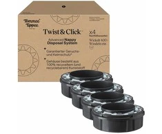 TOMMEE TIPPEE SANGENIC TWIST AND CLICK ADVANCED KASETĖS, 4 VNT. RINKINYS