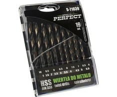 Grąžtas Metalo grąžtų rinkinys STALCO PERFECT 1-10mm 19vnt.