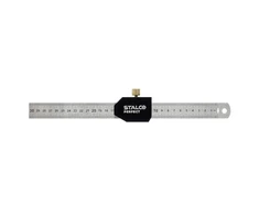 Stalco Perfect Nerūdijančio plieno liniuotė su žymėjimo bloku 300mm