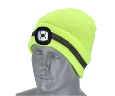 Stalco Žieminė kepurė su žibintuvėliu RAY FLUO geltona