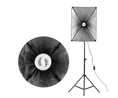 1 stovas su 1 soft box (2 lempos)