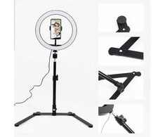 26 CM LED žiedo lempa su trikoju stovu