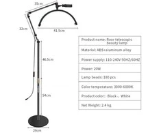 Andoer firmos LED šviesos apšvietimo sistema HD-M2X - juodos spalvos