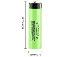 baterijos celė 18650, 3400 mAh 3.7V