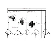 studijos fono laikikliai 2x3m (be fono)