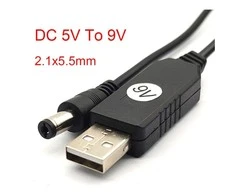 USB maitinimo įtampos linija nuo DC 5V iki 9V pakeliamas modulis