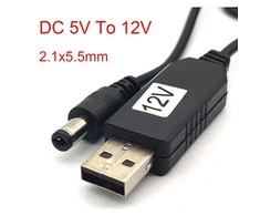 USB maitinimo įtampos linija nuo DC 5V iki 12V pakeliamas modulis