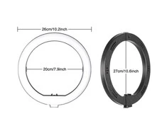 žiedinė LED lempa su valdikliu 26 cm