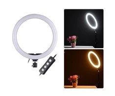 žiedinė LED lempa su valdikliu 26 cm