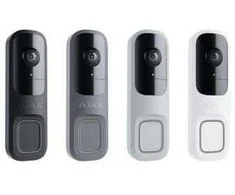 Ajax DoorBell išmanusis durų skambutis su PIR sensoriumi ir AI, juodas