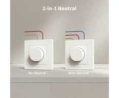 Aqara H2 Dimmer Switch išmanusis Zigbee ir Thread 1 kanalo Šviesos reguliatorius pilkas