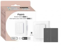 Aqara Shutter Switch H2 EU Kit (DS-K02D) išmanus roletų/žaliuzių jungiklis su Matter over Thread ir Zigbee