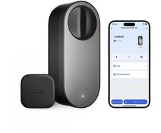 Aqara U200 lite išmanioji durų spyna Matter, Apple Home juoda (EL-D03D)