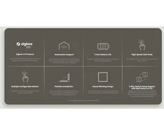 Aqara zigbee bevielis 2 mygtukų jungiklis aqara H1 DOUBLE ROCKER pilkas (WRS-R02G)