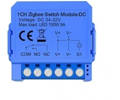 1 kanalo „ZigBee“ jungiklio modulis su bevoltiniu kontaktu „Avatto ZWSM16-DC32V-1“