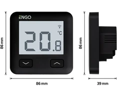 Engo Controls Engo E10 Wifi termostatas 230V juodas TUYA