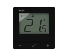 Engo Controls Engo E25 belaidis virštinkinis Zigbee 3.0 termostatas, juodas