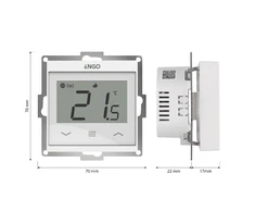 Engo Controls Engo E55 Wifi laidinis termostatas 230V baltas 55x55