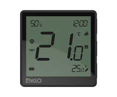 Engo Controls Engo EONE Zigbee 3.0 belaidis termostatas, juodas
