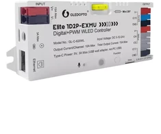 Gledopto Elite 1D2P-EXMU GL-C-620WL Digital + PWM WLED valdiklis