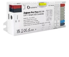 Gledopto Zigbee Pro Max GL-C-601P – 5-in-1 LED valdiklis, 15 A, Zigbee 3.0, RF 2,4 GHz