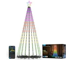 Govee H6840 kūgio formos medžių šviestuvai | LED apšvietimas | RGBIC, 1,82 m, 2,4 GHz „Wi-Fi“ + „Bluetooth“