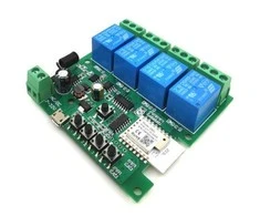 Kita Išmanioji 4 kanalų Zigbee RF 5V-32V relė, NO NC kontaktai 10A AC/DC