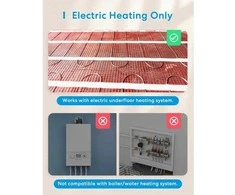Meross MTS215MA 16A Wifi Matter išmanus termostatas elektriniam grindų šildymui, baltas
