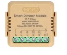 Moes Dimmer išmanusis 2 kanalų Wifi šviesos reguliatorius (WM-105B-M)
