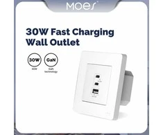 Moes Wi-Fi USB 30W elektros kištukas, pakrovėjas (TUYA)