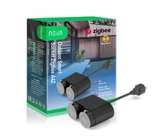 NOUS A4Z Zigbee lauko kištukas 2 kanalų 16A TUYA