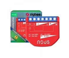 NOUS B2Z Zigbee 1 kanalo relė 16A su el.sąnaudų matavimu (PM)