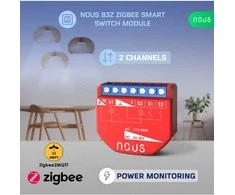 NOUS B3Z Zigbee 2 kanalų relė 16A su el.sąnaudų matavimu (PM)