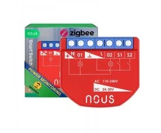 NOUS B3Z Zigbee 2 kanalų relė 16A su el.sąnaudų matavimu (PM)