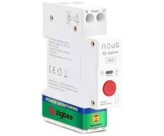 Nous D2Z Zigbee 1 kanalo 20A relė montuojama ant DIN bėgelio