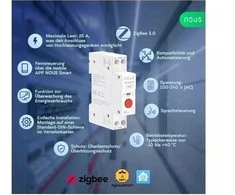 Nous D3Z Zigbee 1 kanalo 25A relė montuojama ant DIN bėgelio