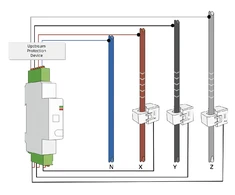 NOUS D4Z Zigbee 3.0 120A DIN 3 fazių elektros sąnaudų skaitiklis