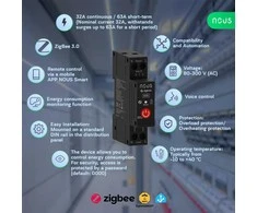 Nous D5Z Pro Zigbee 1 kanalo 32A išmanioji relė and DIN bėgelio