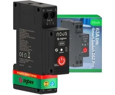 Nous D5Z Pro Zigbee 1 kanalo 32A išmanioji relė and DIN bėgelio
