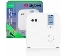 NOUS E12 yra Zigbee bevielis anglies monoksido (CO) detektorius