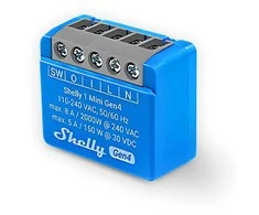 Shelly 1 Mini Gen4 1 kanalo relė 8A (WiFi, Bluetooth, Zigbee, Matter)