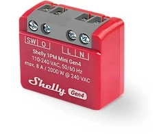 Shelly 1PM Mini Gen4 1 kanalo relė 8A (WiFi, Bluetooth, Zigbee, Matter)