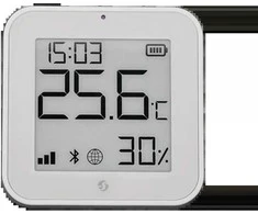 Shelly BLU H&amp;T Ekranas ZB temperatūros, drėgmės, LUX sensorius, Bluetooth, Zigbee, Baltas