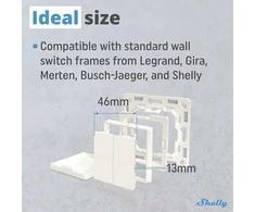 Shelly Group Išmanusis keturių mygtukų Bluetooth jungiklis Shelly BLU Wall Switch 4 Legrand Adapteris