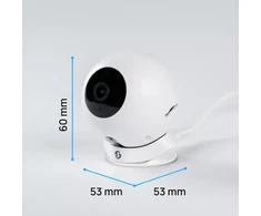 Shelly Camera Baltas – išmani Wi-Fi Full HD 1080p kamera, balta