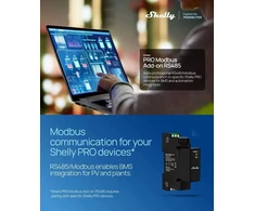 Shelly Pro Modbus Add-on RS485 išplėtimo modulis Pro įrenginiams
