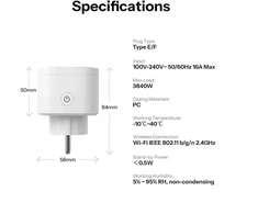 Sonoff S61 išmanusis Wi-Fi elektros kištukas su el. sąnaudų matavimu, Matter