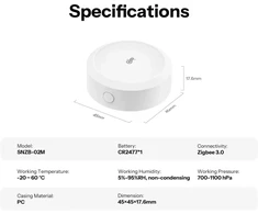 SONOFF SNZB-02M Zigbee 3.0 temperatūros, drėgmės ir atmosferos slėgio jutiklis