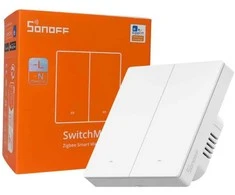 Sonoff SwitchMan ZBM5 Zigbee jungiklis 2 klavišų, baltas 86W