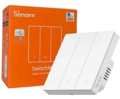 Sonoff SwitchMan ZBM5 Zigbee jungiklis 3 klavišų, baltas 86W